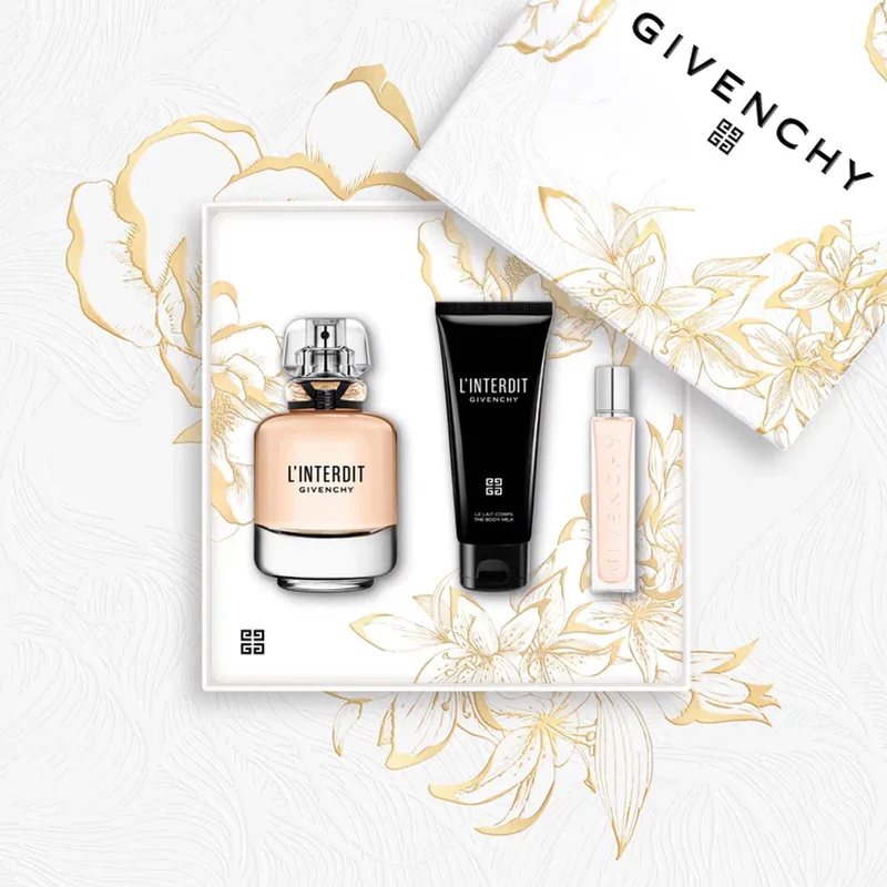 L’interdit EDP Giftset Eau de Parfum 50ml - Body Lotion 75ml - EDP 12.5ml Travel Spray fra Givenchy – produktbillede