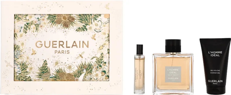 L'Homme Idéal Giftset - 100 ml eau de toilette spray + 7,5 ml eau de toilette tasspray + 75 ml showergel - cadeauset voor heren de Guerlain – photo du produit
