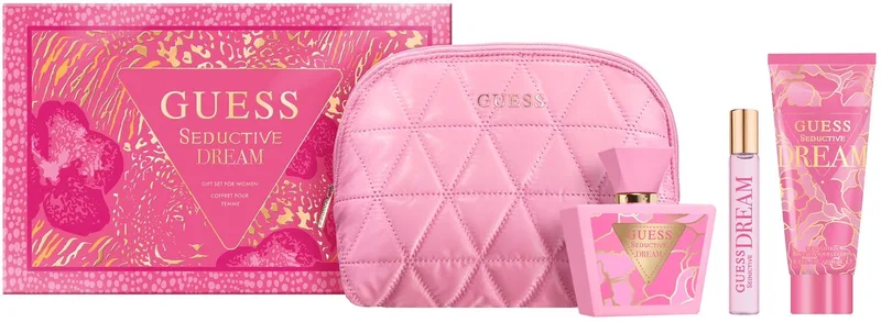 GIFTSET SEDUCTIVE DREAM EDT 75ML + BL 100ML + TS 15ML + POUCH von Guess – Produktfoto
