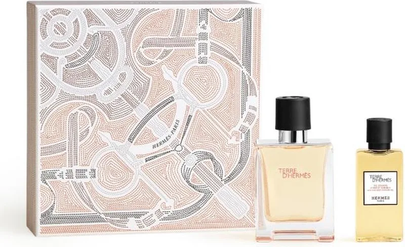 Terre d'Hermès Giftset - 100 ml eau de toilette spray + 80 ml showergel - cadeauset voor heren by Hermès – product photo