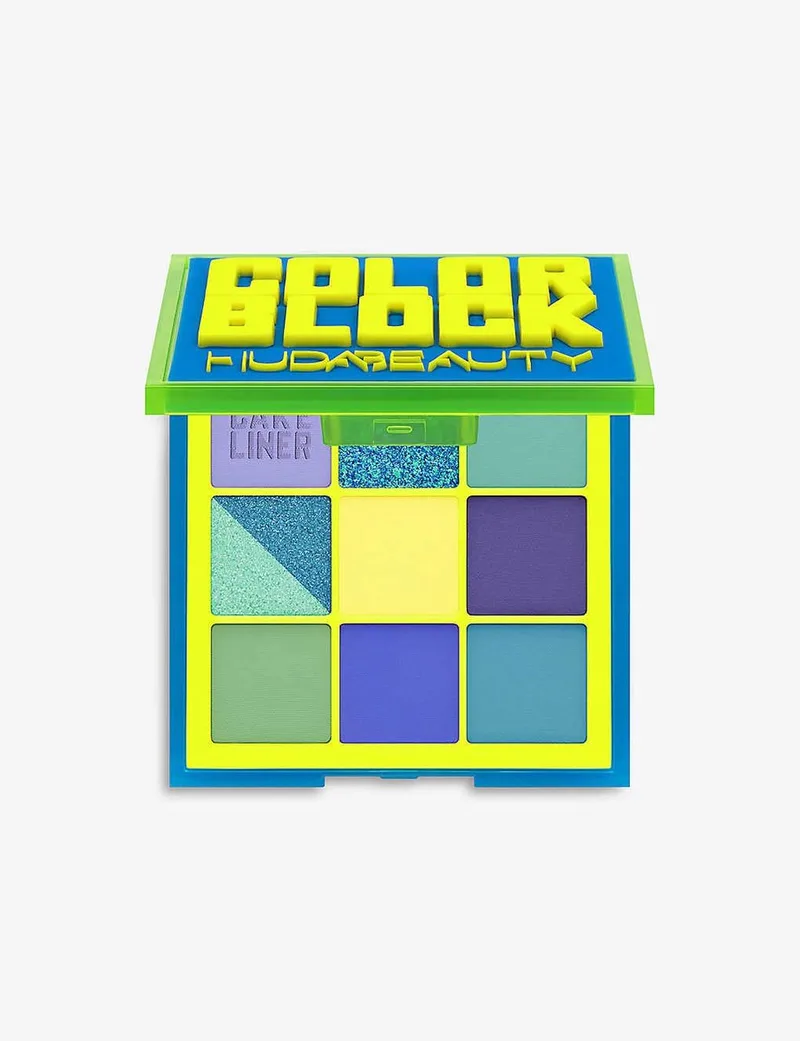 Color Block Obsessions Eyeshadow Palette (Blue & Green) 7.5 G/0.26 OZ Oogschaduw von Huda Beauty – Produktfoto