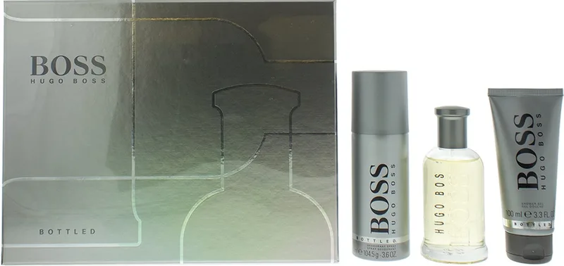 Bottled geschenkset - 100 ml eau de toilette + 150 ml deodorant spray + 100 ml showergel fra Hugo Boss – produktbillede