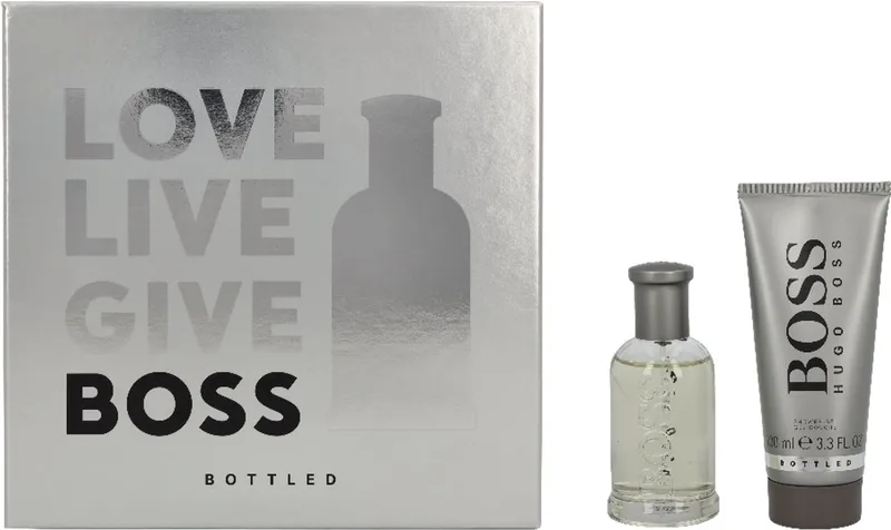 Bottled Giftset - 50 ml eau de parfum spray + 100 ml douchegel - cadeauset voor heren fra Hugo Boss – produktbillede
