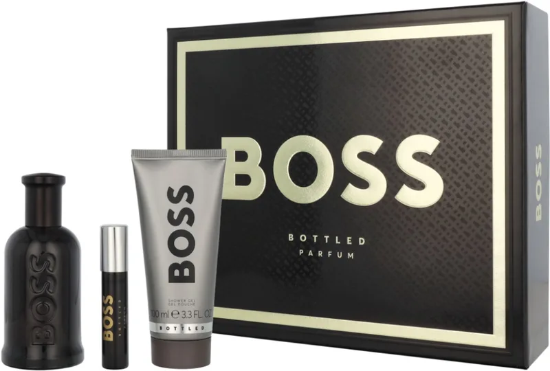 Bottled Parfum Giftset 210 ml - Parfum Spray 100ml/Parfum Spray 10ml/Shower Gel 100ml fra Hugo Boss – produktbillede 1 af 3