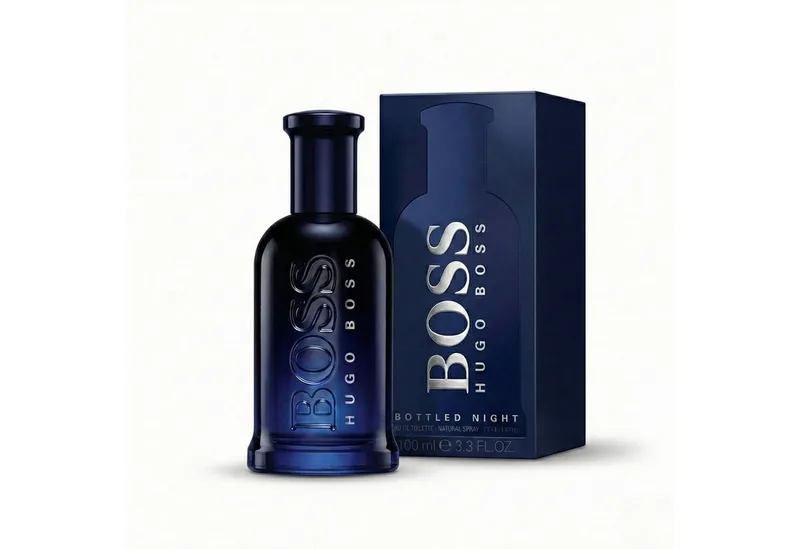 Eau de Toilette Bottled Night Eau de Toilette – Intensiver, aromatisch-holziger, Herrenduft mit Lavendel, Birkenblättern, Veilchen & Moschus von Hugo Boss in 100 ml – Produktfoto 1 von 2