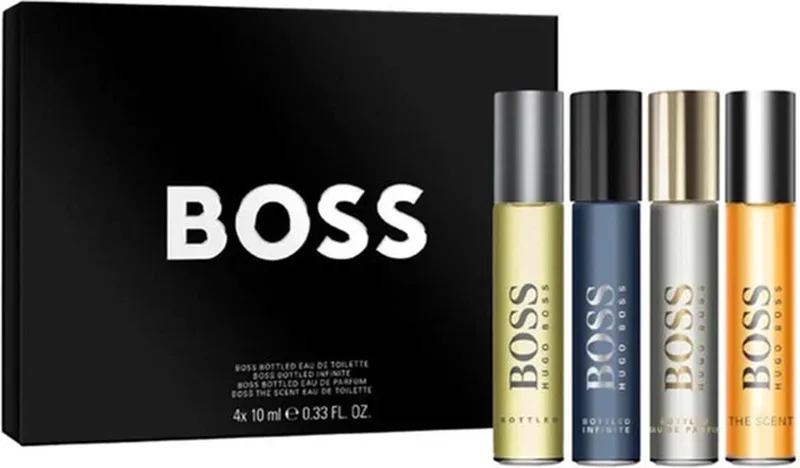 Miniatures Set 40 ml - 4x10ml - Boss Bottled Edt 10ml/Infinite Edp 10ml/EDP 10ml/Parfum 10ml von Hugo Boss – Produktfoto