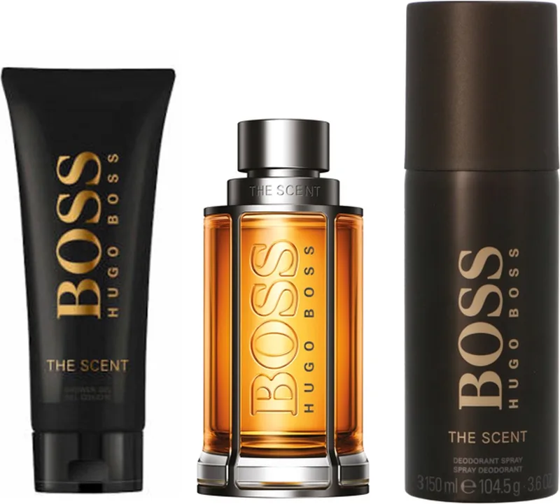 The Scent - Eau De Toilette Spray 100 ml + Deodorant Spray 150 ml + Shower Gel 100 ml - Geschenkset fra Hugo Boss – produktbillede