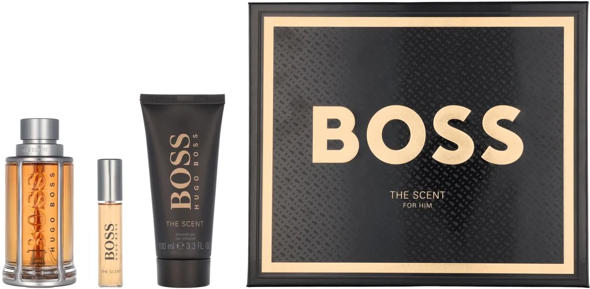 The Scent Gift Set Edt 100 Ml, Miniature Edt 10 Ml And Shower Gel 100 Ml by Hugo Boss – product photo