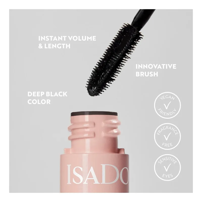 Lash Styler Volume Mascara Mascara fra IsaDora i Sort, 9 ml – produktbillede 2 af 5