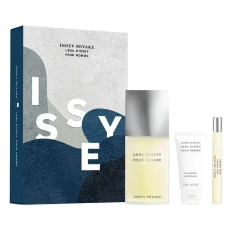 L'Eau D'Issey Pour Homme Geschenkset: Eau de Toilette 125 ml + Duschgel 50 ml + Eau de Toilette Mini 10 ml van Issey Miyake – productfoto