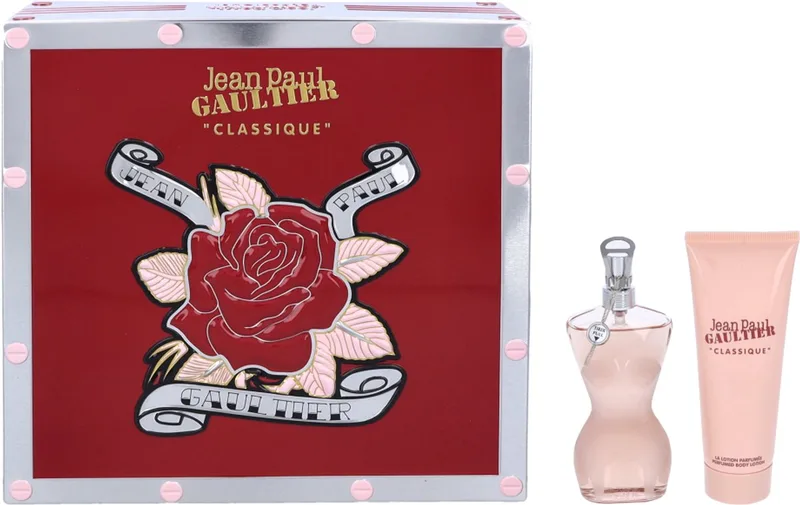 Classique Gift Set - 50 ml eau de toilette spray + 75 ml bodylotion - cadeauset voor dames von Jean Paul Gaultier – Produktfoto