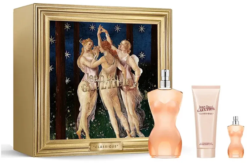Classique Set Eau de Toilette 100 ml + Body lotion 75 ml + Eau de Toilette Spray 6 ml von Jean Paul Gaultier – Produktfoto