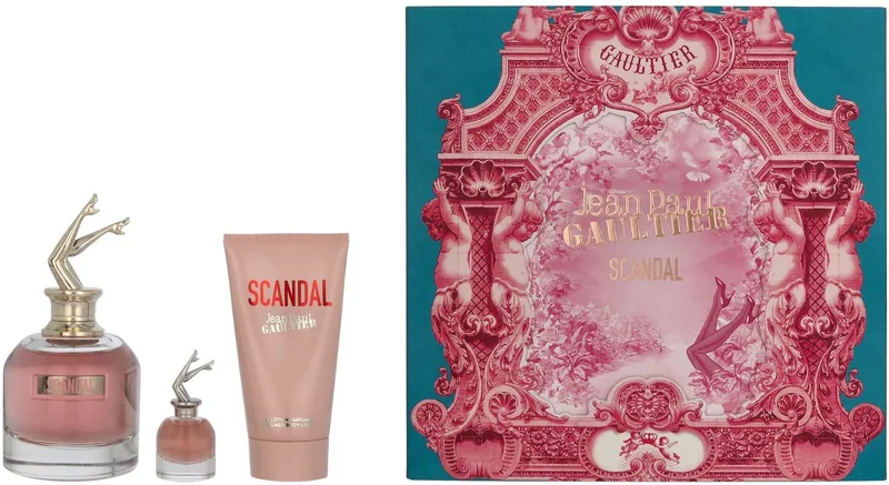J.P. Gaultier Scandal Giftset 80ml EDP Spray / 75ml Perfumed Body Lotion / 6ml EDP Spray fra Jean Paul Gaultier – produktbillede