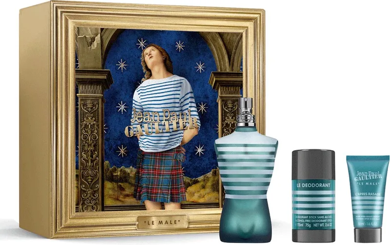 Le Male Eau de Toilette 125ml + Aftershave Balm 50ml + Deodorant Stick 75g - 3 Piece Gift Set for Men by Jean Paul Gaultier – product photo