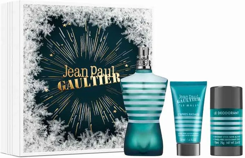 Le Male Giftset - 125 ml eau de toilette spray + 50 ml aftershave balm + 75 ml deostick - cadeauset voor heren by Jean Paul Gaultier – product photo