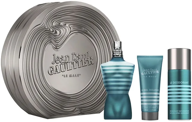 LE MALE Set 3 pc Eau de Toilette spray 125 ml + Shower gel 75 ml + Deodorant spray 150 ml
