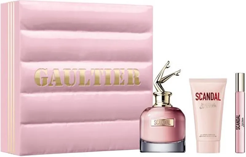 Scandal Giftset - 80 eau de parfum spray + 10 ml eau de parfum spray + 75 ml bodylotion - cadeauset voor dames von Jean Paul Gaultier – Produktfoto