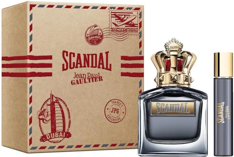 Scandal Pour Homme - 100 ml Eau de toilette spray + 10 ml Eau de toilette spray - Cadeauset voor heren fra Jean Paul Gaultier – produktbillede