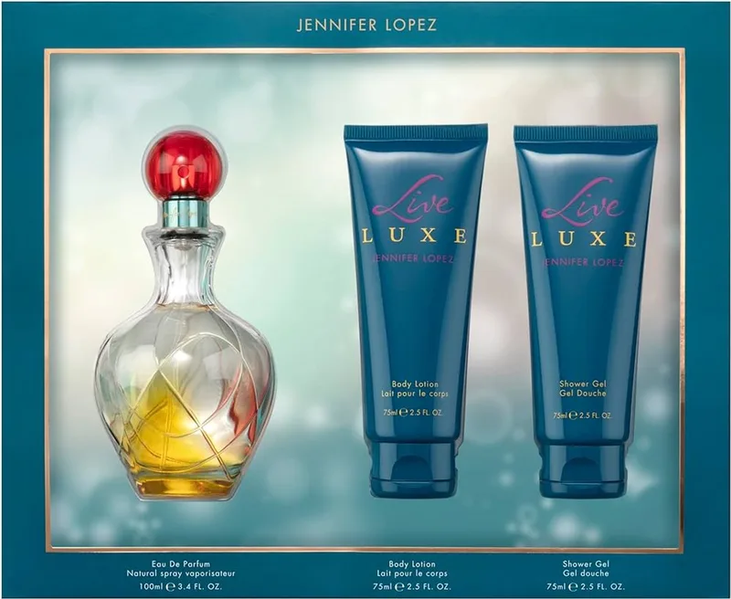 Set Live Luxe Eau De Parfum Spray 100ml Body Lotion 75ml Shower Gel 75ml by Jennifer Lopez – product photo