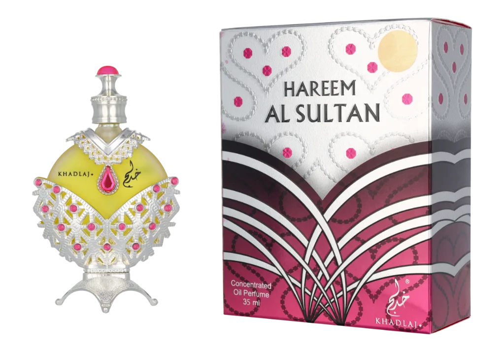 Women's Hareem Sultan Silver Attar Oil Perfume Parfum en parfum extract Eau de Toilette Dames van Khadlaj in 35 ml – productfoto