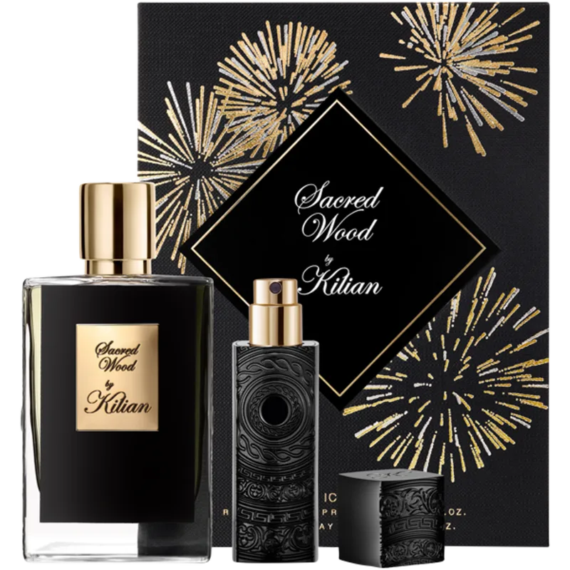 Sacred Wood Icon Set = EdP Nat. Spray 50 ml + Travel Spray Black leer 7,5 ml by Kilian – product photo