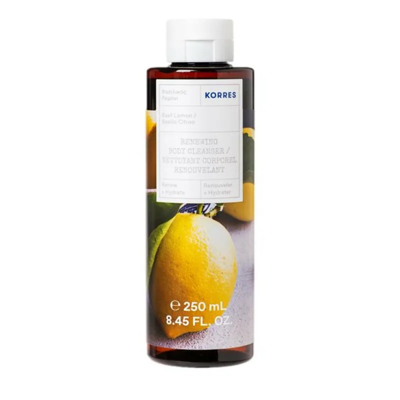 Basil Lemon Renewing Body Cleanser Douchegel von Korres in 250 ml – Produktfoto 2 von 2