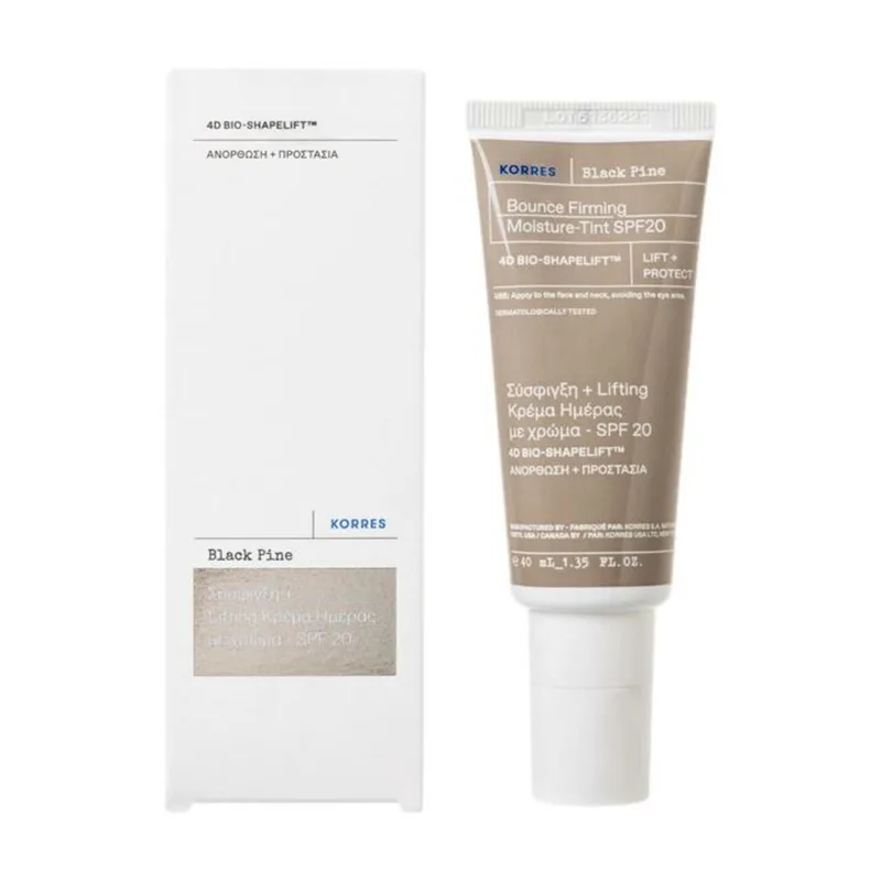 Black pine 4D BioShapeLift™ Verstevigende hydraterende crème, getinte gezichtscrème met SPF20 Getinte gezichtscrème von Korres in 40 ml – Produktfoto 2 von 2