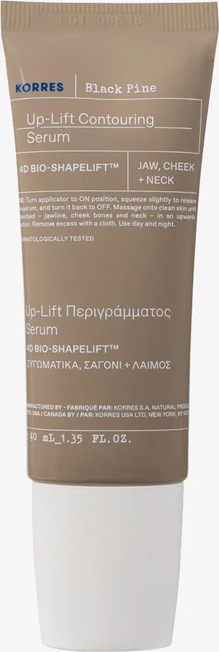 BLACK PINE 4D Verstevigend en modellerend serum voor kaak, kin en nek fra Korres – produktbillede 1 af 2