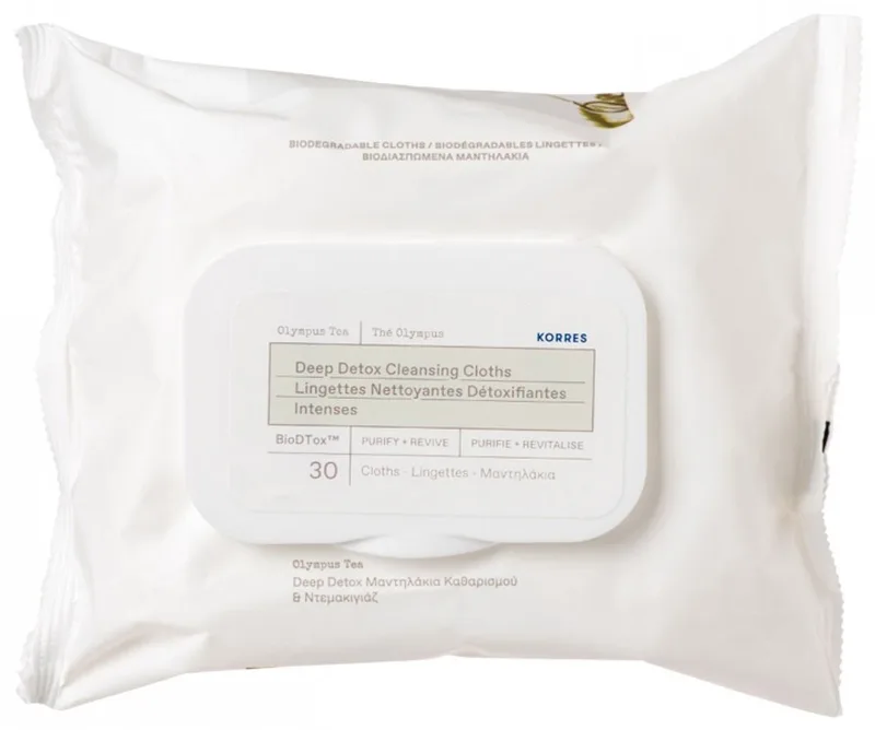 Olympus Tea Deep Detox Cleansing Cloths - 30 st de Korres – photo du produit