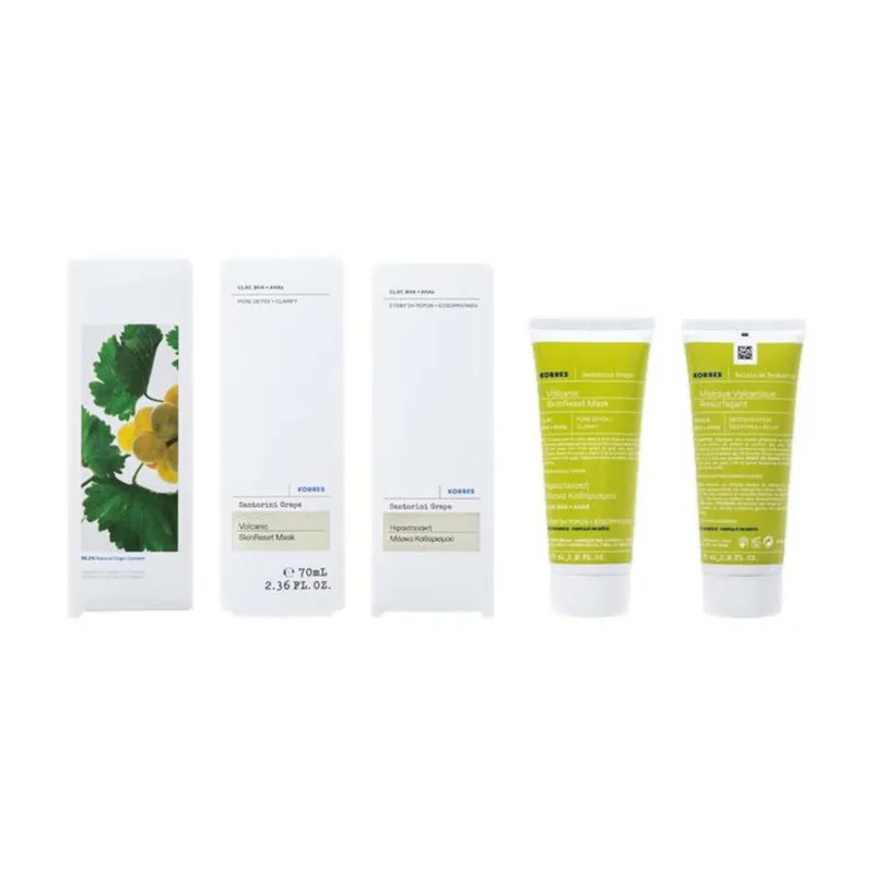 Santorini grape Hudförfinande ansiktsmask med vulkansand Ansiktsmask von Korres in 70 ml – Produktfoto 3 von 3