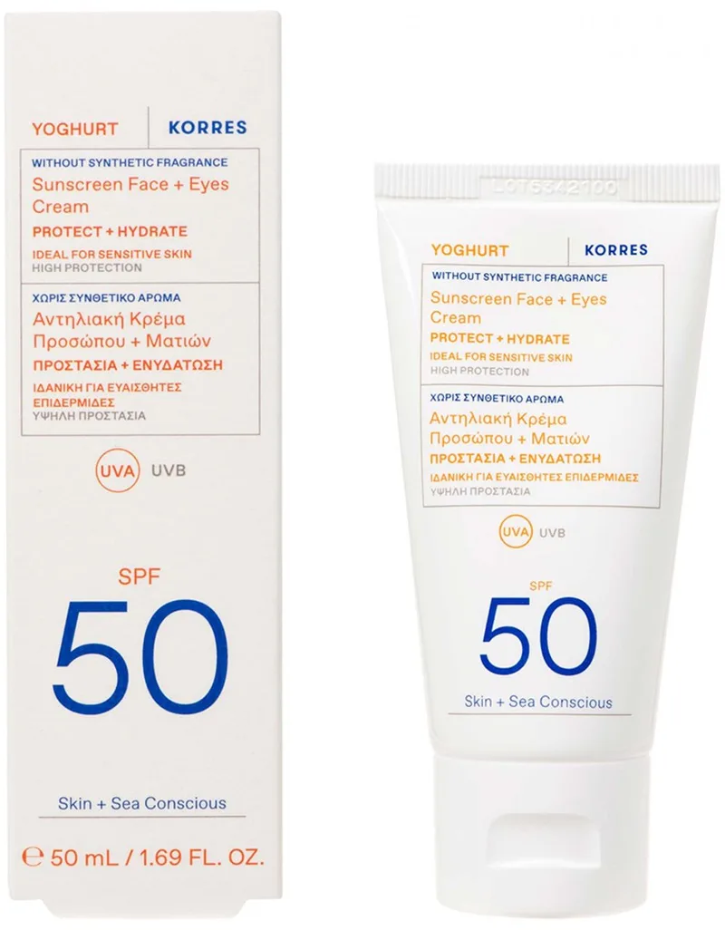 Sunscreen Face And Eyes Cream SPF50 by Korres in 50 ml – product photo