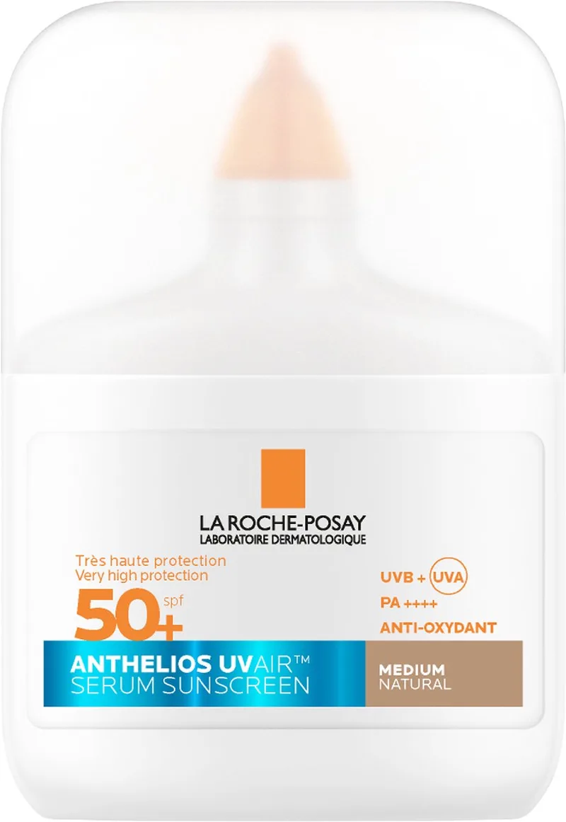Anthelios UVAIR Zonnebrand Serum SPF50+ Medium - Hyaluronzuur, Niacinamide & Vitamine E - Voor alle huidtypes von La Roche-Posay in 50 ml – Produktfoto