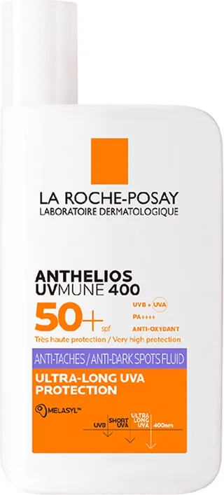 Anthelios UVMUNE 400 Anti-Pigmentvlekken Onzichtbare Zonnebrand Fluïde SPF50+ - Zeer Hoge Bescherming - Voor een gevoelige Huid von La Roche-Posay in 50 ml – Produktfoto 1 von 3