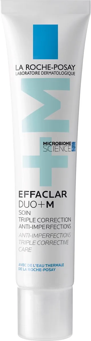 Effaclar Duo+M Crème - Nieuwe Formule - voor Vette, Onzuivere Huid met Neiging tot Acne - Helpt Puistjes en Onzuiverheden te Verminderen - met Salicylzuur fra La Roche-Posay i 40 ml – produktbillede 1 af 3