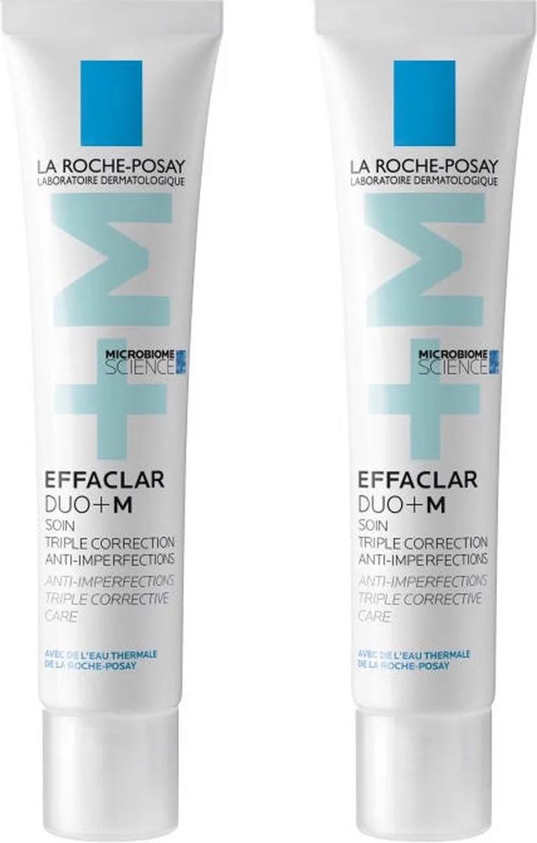 Effaclar Duo+M Dagcrème - voor vette, onzuivere huid met neiging tot acne – Voordeel bundel 2x40ml van La Roche-Posay – productfoto