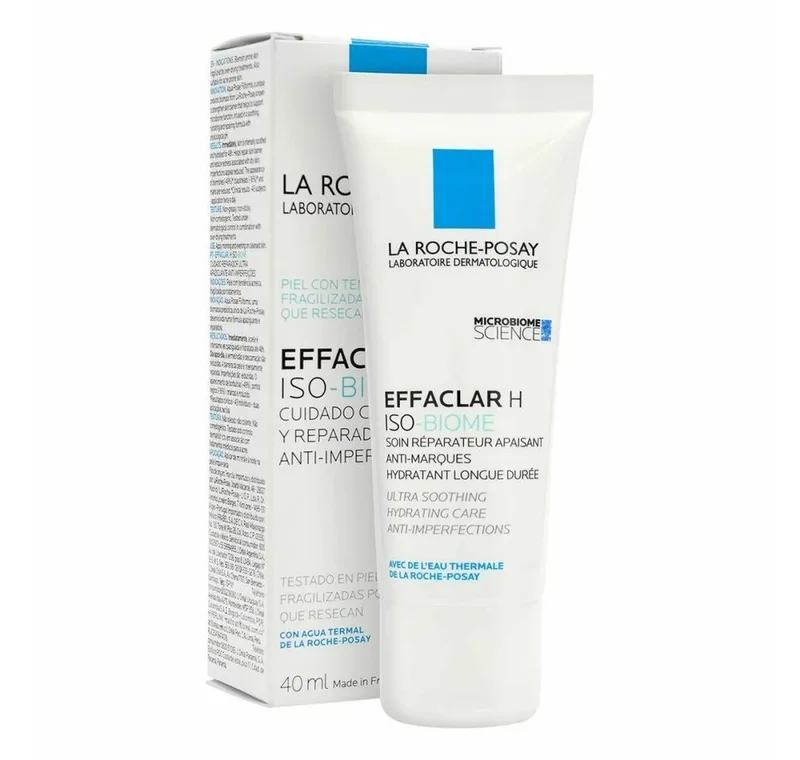 Effaclar H Iso-biome Hydraterende Crème - voor Vochtarme, Onzuivere huid met Neiging tot Acne - Geschikt in Combinatie met Uitdrogende Behandelingen fra La Roche-Posay i 40 ml – produktbillede 3 af 3