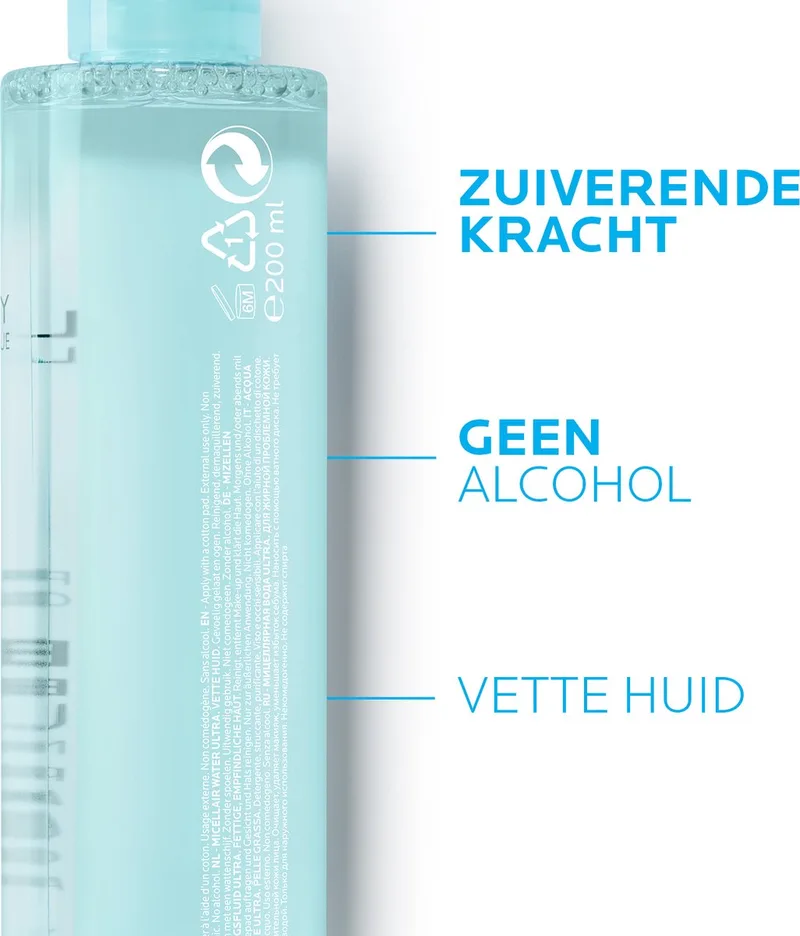 Effaclar Micellair Water - Gezichtsreinigingsmiddel - voor een vette huid en Acne - 2x200ml de La Roche-Posay – photo du produit