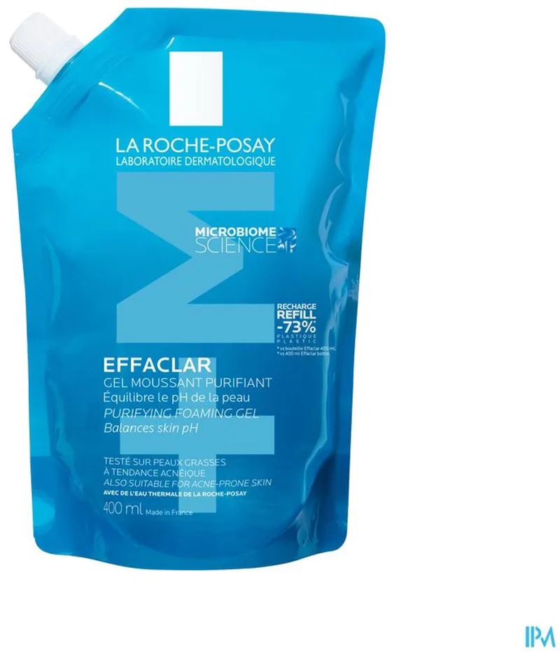 Effaclar Zuiverende Reinigingsgel +M - voor een Vette, Onzuivere Huid met Neiging tot Acne - Navulverpakking by La Roche-Posay in 400 ml – product photo