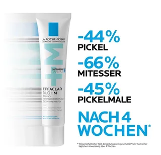 Gesichtspflege Effaclar Duo+M – Anti-Akne Pflege gegen Pickel & Mitesser Anti-Rückfall-Effekt, Mit Salicylsäure & LHA, Niacinamid fra La Roche-Posay i 40 ml – produktbillede 3 af 5