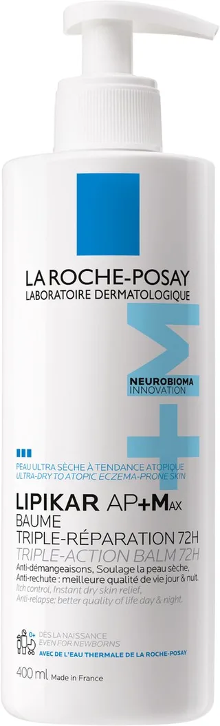 Lipikar Baume AP+Max - Voor een zeer droge huid met neiging tot atopisch eczeem – Met Sheaboter, Niacinamide en Neurobioma från La Roche-Posay i 400 ml – produktbild 1 av 2