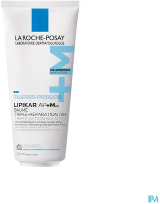Lipikar Baume AP+Max - Voor een zeer droge huid met neiging tot atopisch eczeem – Met Sheaboter, Niacinamide en Neurobioma von La Roche-Posay in 200 ml – Produktfoto 1 von 2