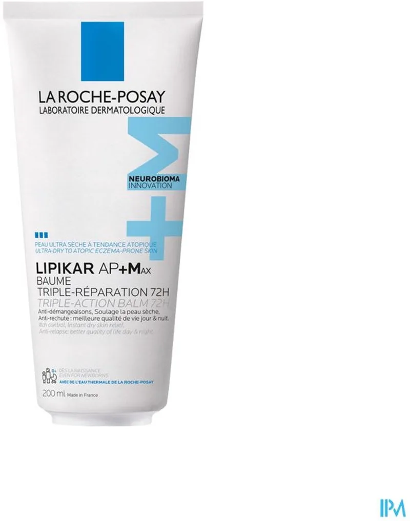Lipikar Baume AP+Max - Voor een zeer droge huid met neiging tot atopisch eczeem – Met Sheaboter, Niacinamide en Neurobioma von La Roche-Posay in 200 ml – Produktfoto 1 von 2