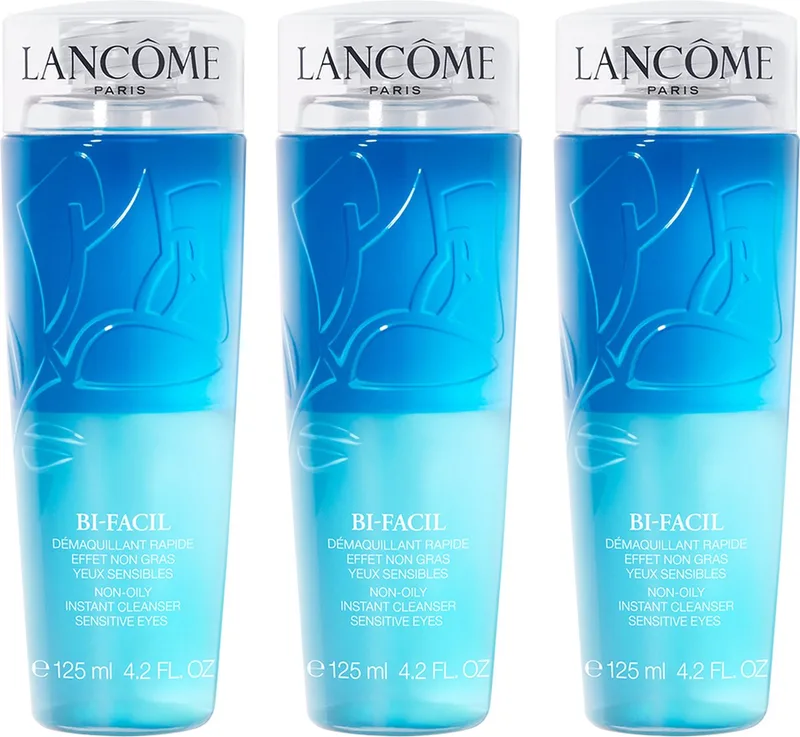 Bi-Facil Oog Make-up Remover - Milde Oogmake-up Remover voor alle Huidtypes incl. Waterproof Make-up - 3 x 125ml fra Lancôme – produktbillede
