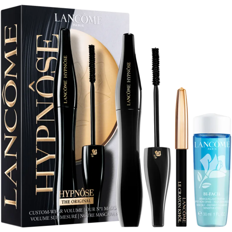 Hypnôse Mascara Set = Hypnôse Mascara 6,2 ml + Bi-Facil 30 ml + Mini Crayon Khol fra Lancôme – produktbillede 1 af 2