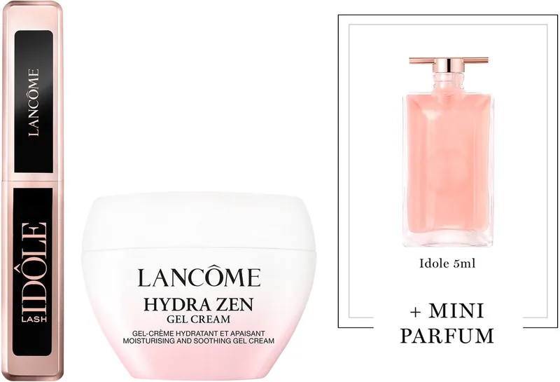 Iconic Duo Mascara | Moisturizer + Cadeau - Lash Idôle Mini Mascara Zwart & Lancôme Hydra Zen Dagcrème + Idôle 5ml Cadeau de Lancôme en 001 Black – photo du produit