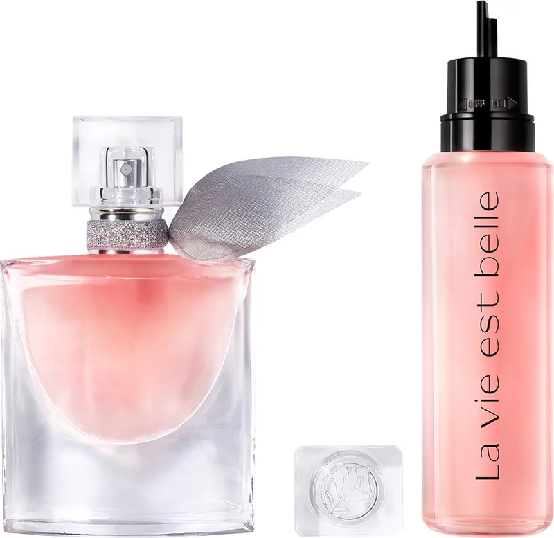 Lancôme 2-Step Refillable Routine Parfum voor Dames | Navulling - La Vie est Belle Eau de Parfum Navulbare Flacon 30ml & Navulling 100ml – Bloemige & Fruitige Damesparfum - Totaal 130ml by Lancôme – product photo