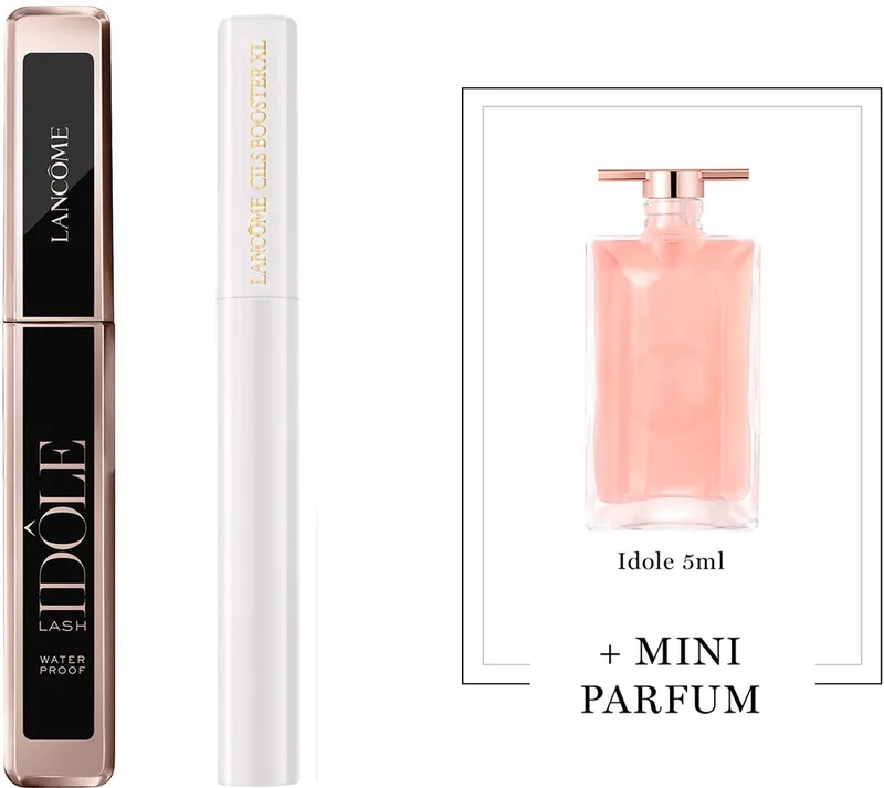 Lancôme 2-Step Wimper Routine Lash Primer | Waterproof Mascara + Cadeau - Cils Booster XL Wimper Serum & Mascara Primer & Lash Idôle Waterproof Mascara Zwart + Idôle 5ml Cadeau by Lancôme in 01 Black – product photo