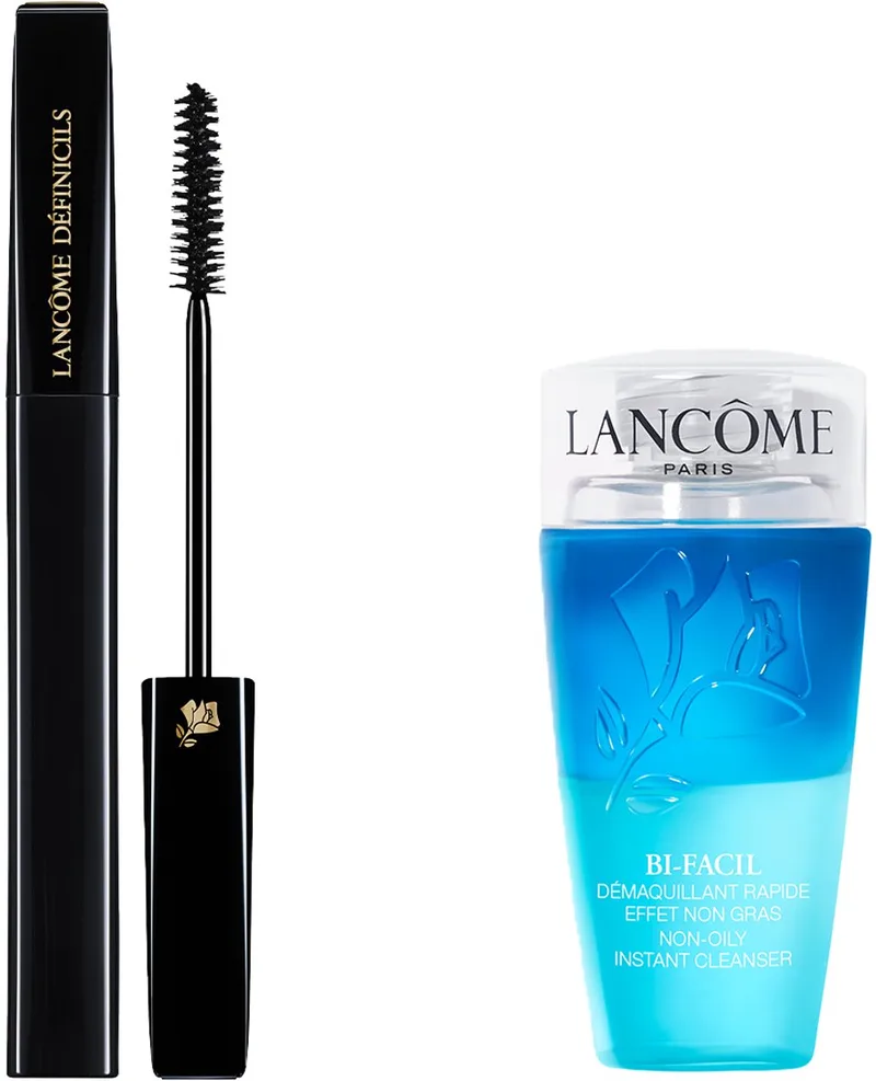 Lancôme 2-Step Wimper Routine Mascara | Make Up Remover - Définicils Mascara Zwart & Bi-Facil Oog Make-up Remover by Lancôme in 01 Noir Infini, 75 ml – product photo