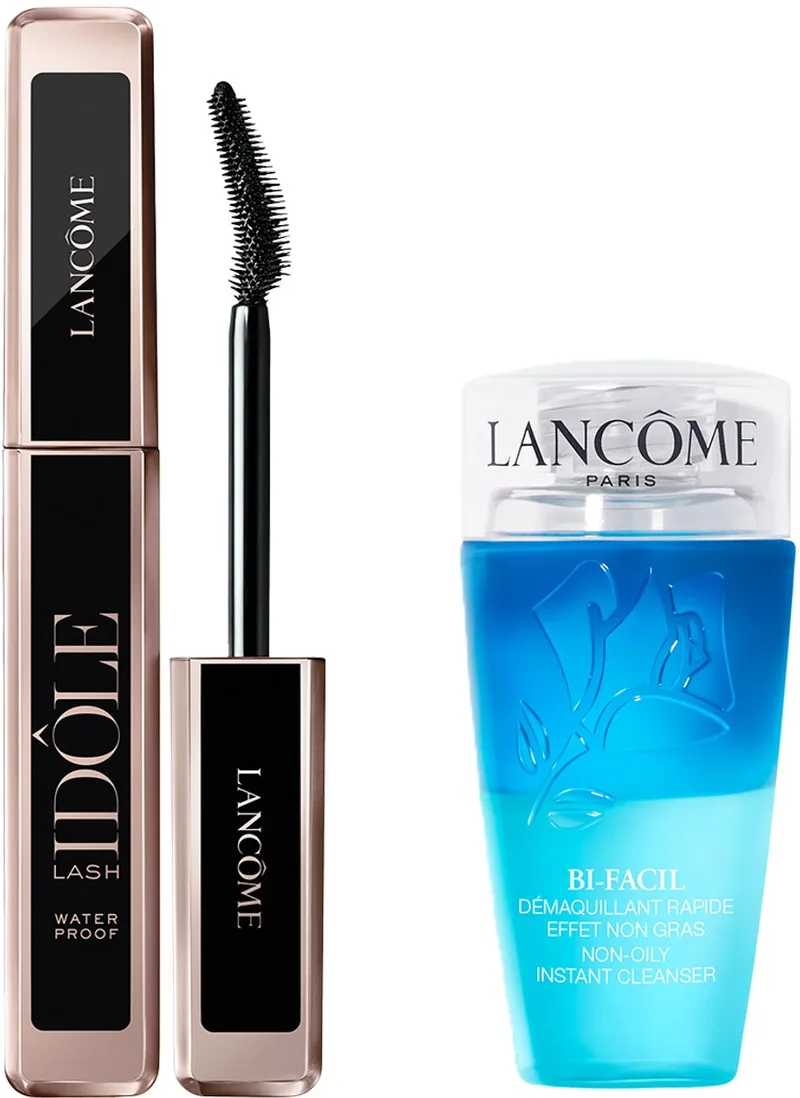 Lancôme 2-Step Wimper Routine Mascara | Make Up Remover - Lash Idôle Mascara Zwart & Bi-Facil Oog Make-up Remover de Lancôme en 001 Black, 75 ml – photo du produit