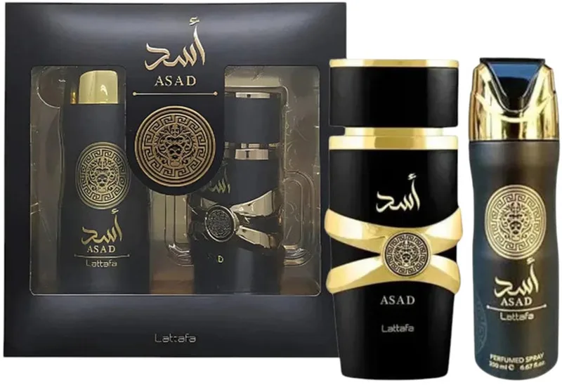 Asad Gift Set Eau de Parfum 100 ml + Perfumed Spray 200 ml fra Lattafa – produktbillede